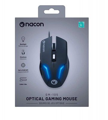 Gaming mouse for PC with wire (1.5m), optical sensor adn 6 buttons compatible with Windows XP/Vista/7/8