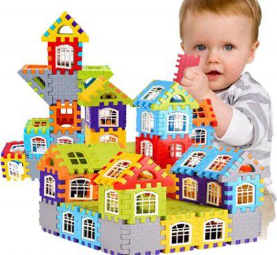 GAMLOID Happy house Building Blocks Learning Educational Kids Puzzle Gift Toy (52 Pieces)