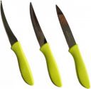 GANESH Stainless Steel Knife Set, 3-Pieces, Green, Blue and Pink...