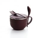 Ganesh Stainless Steel Noodle & Soup Bowl with Handle & Spoon, Airtight and Leak Proof Bowl for Pasta, Soup, Rice, Maggie Food Container for use in Kitchen, School, Office, Travel (Multicolor)...