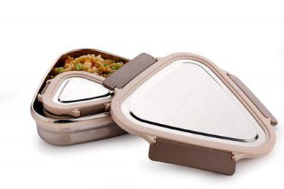 Ganesh Trinity Stainless Steel Triangle Lunch Box