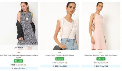 GAP Women Clothing Upto 70% Off