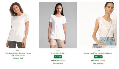 AJIO Loot : Flat 75% Off On GAP Women Clothing