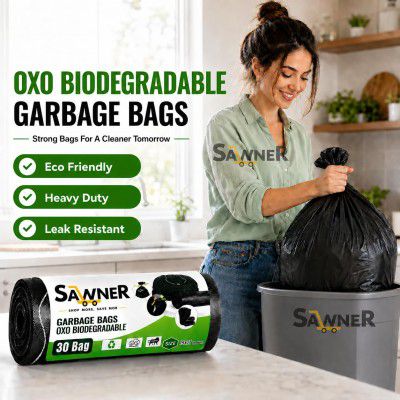Garbage Bags 19 x 21 Inch Medium Size, 30 Bags