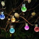 Garden Art (Pack of 2) Hanging Outdoor Decorative Colour Changing Cracked Glass Ball Light with Clip , Solar Powered Waterproof Globe Lighting, Hanging Lantern for Garden,Tree GAXLTD210...