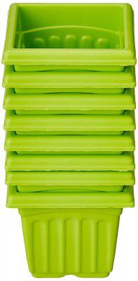 Gardens Need 100% Virgin Plastic Super Pot-04 | Set of 8 Planter, (7cm x 11cm x 9cm, Lemon Green)