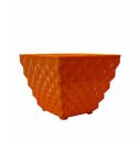Gardens Need Virgin Plastic Kohinoor Square Pot-05 | Set of 5 Planter, (13cm x 13cm x 10cm, Orange)...