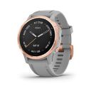 Garmin Fenix 6S Sapphire, Premium Multisport GPS Watch, Small-Size, Feature- Music, Pace Guidance and Pulse Ox, Rose Gold-Tone with Powder Grey Band...