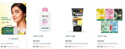 Garnier Beauty Products Starting Rs.49 | Upto 65% Off 