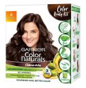 Garnier Color Naturals Crème Hair Color, Shade 4 Brown, 70ml + 60g + Coloring Tools, 130 ml...
