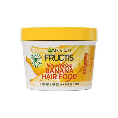 Garnier Fructis, Nourishing Hair Mask For Dry Hair, Moisturising, Banana Hair Food, 390 ml