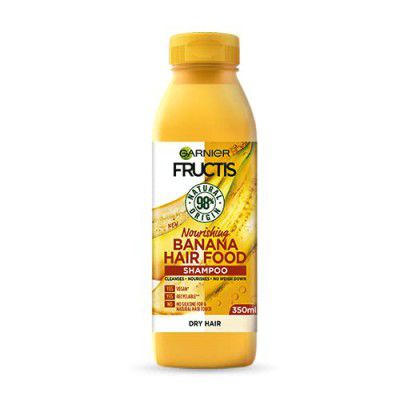 Garnier Fructis, Nourishing Shampoo For Dry Hair, Moisturising & Softening, Banana Hair Food, 350ml