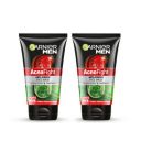 Garnier Men, Anti-Pimple Face Wash, Repairs Skin & Balances Oils, AcnoFight, 100 g (Pack of 2)...
