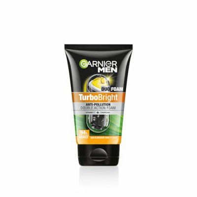 Garnier Men, Face Wash, Brightening & Anti-Pollution, TurboBright Double Action - 100 g