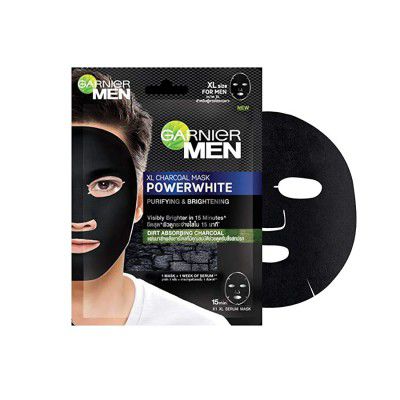 Garnier Men Men Powerwhite Xl Charcoal Mask 28 g