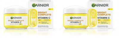 Garnier Skin Naturals, Day Cream, Brightening and with Sun Protection, Bright Complete, 45 g (Pack of 2)