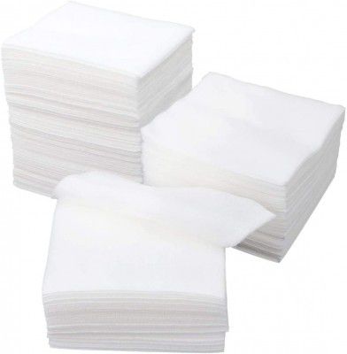 Gauze Swabs pack of 100-Sheets, Non-Sterilized,Quality 100% Pure Cotton Yarn (Thread) for Makeup Remover and for Dressing for small cuts and wounds… (5Cm x 5Cm -16ply)