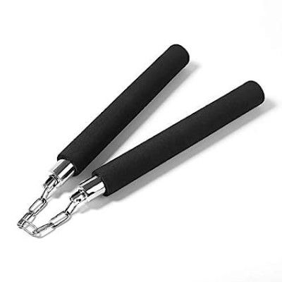 GDON Durable Thick Material Stainless Steel Foam Grip Nunchuku Best for Martial Art Training (Colors May Vary)