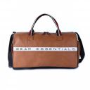 Gear 27L Essentials Faux-Leather Water Resistant Travel Duffle Bag/Gym Bag for Men/Women with Shoe Compartment (Tan)...