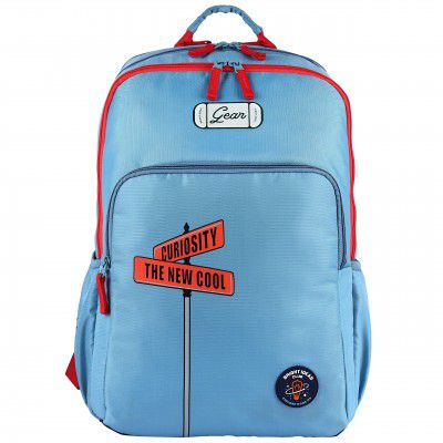 Gear Ambition 37 L Water Resistant School Bag/Casual Backpack/Daypack/Travel Backpack/Kids Bag/College Bag for Boys/Girls/Men/Women (Blue-Red)