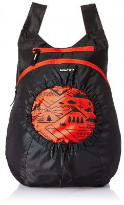 GEAR Black and Orange 49 cms Casual Backpack (BKPCARYON0106)