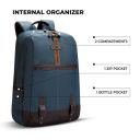 Gear Classic 4 19"/31L Medium Faux Leather Water Resistant Anti Theft Laptop Backpack (Teal - Brown)...