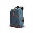 Gear Classic 4 Faux Leather (Without Antitheft) 19"/32L Large Water Resistant Laptop Backpack (Teal-Brown)