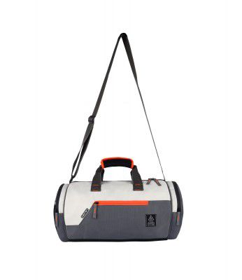 Gear Cross Training 22L Water Resistant Travel Duffle Bag/Gym Bag for Men/Women - Grey Orange