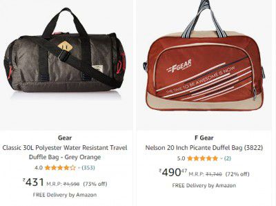 Gear Duffle Bag Minimum 70% Off