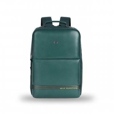 Gear Elevate Faux Leather 20L Water Resistant Anti-Theft Laptop Backpack (Green)