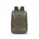 Gear Elevate Faux Leather 20L Water Resistant Anti-Theft Laptop Backpack (Olive-Yellow)...