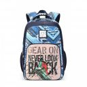 Gear Frolic 19"/24L Large Water Resistant School Bag (Blue - Cream)...