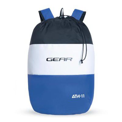Gear Men/Women Voyager 15 Litre Casual Standard 2 Compartment Backpack (Black-Blue)