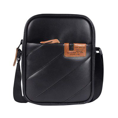 Gear Pleat Faux-Leather Messenger Sling Bag (MSGPLEAT00101)
