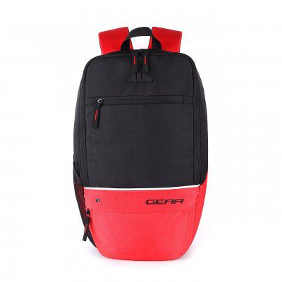 Gear SUPERIOR XL 17L Water Resistant Casual Backpack (Black-Red)
