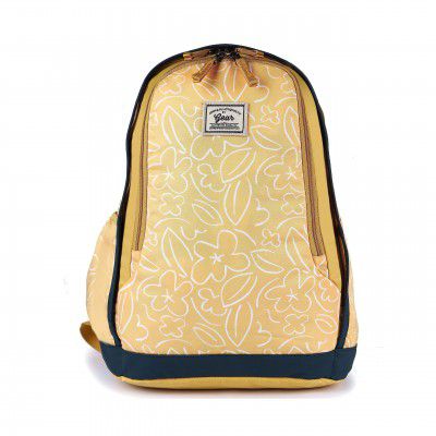 Gear Triumph Floral 32 L Water Resistant Backpack with Rain Cover Backack (Yellow-Teal)