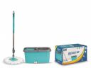 Gebi Aqua Bucket Spin Mop with 1 Microfiber Refill (Assorted Colours) (Plastic Spinner) - 1 pc...
