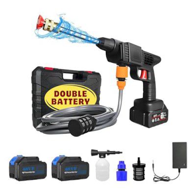 Gebi Mart Cordless Portable Wireless Pressure Washer Gun 48V 12000mah High-Pressure Water Gun