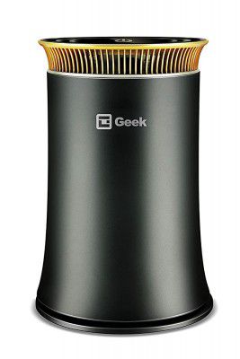 Geek Ikuku A2 Air Purifier for Home & Office with 3 - Stage HEPA Filtration and ObliqFlow Purification Technology, Touch Control with 3 Speed Settings (Gold)