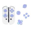 GeekShare Cute Cross D-Pad Button Caps Silicone Thumb Grips Set, ABXY Key Buttons Sticker Joystick Cover Caps Compatible with Nintendo Switch/OLED - Happy Planet...