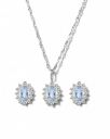 Gempro 925 Sterling Silver Gemstone Pendant and Stud Earrings Set for Women...