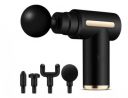 Generic Massage Gun with 4 Attachment Heads, Black, Handheld Percussion Massager...