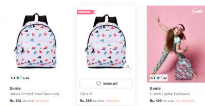 Genie (by Safari) Backpack Up to 82% Off | Starts Rs.341