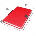 Genius A5 Hard Case Diary Single Line,Red,224 Pages, Size-21 x 14.8 x 1.6 cms...