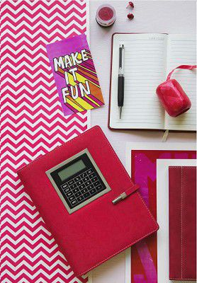 Genius A5 Hard Case Digi Organizer Single Line,160 Pages, Size-21 x 14.8 x 2 cms
