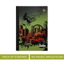 Genius - Classic - Pack of 12 books - Single ruled, Green Adventure, 160 Pages, Size:-29.5 cms x 20.5 cms x 0.8 cms...