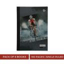 Genius - Classic -Pack of 6 books- Single ruled, Grey Adventure, 160 Pages, Size:-29.5 cms x 20.5 cms x 0.8 cms...