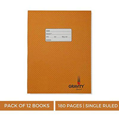 Genius - Gravity - Pack of 12 books -Single ruled, Diamond design, 180 Pages, Size:-24 cms x 18 cms x 0.8 cms