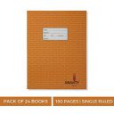 Genius - Gravity - Pack of 24 books -Single ruled, Brick design, 180 Pages, Size:-24 cms x 18 cms x 0.8 cms...
