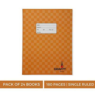 Genius - Gravity - Pack of 24 books -Single ruled, Chess design, 180 Pages, Size:-24 cms x 18 cms x 0.8 cms